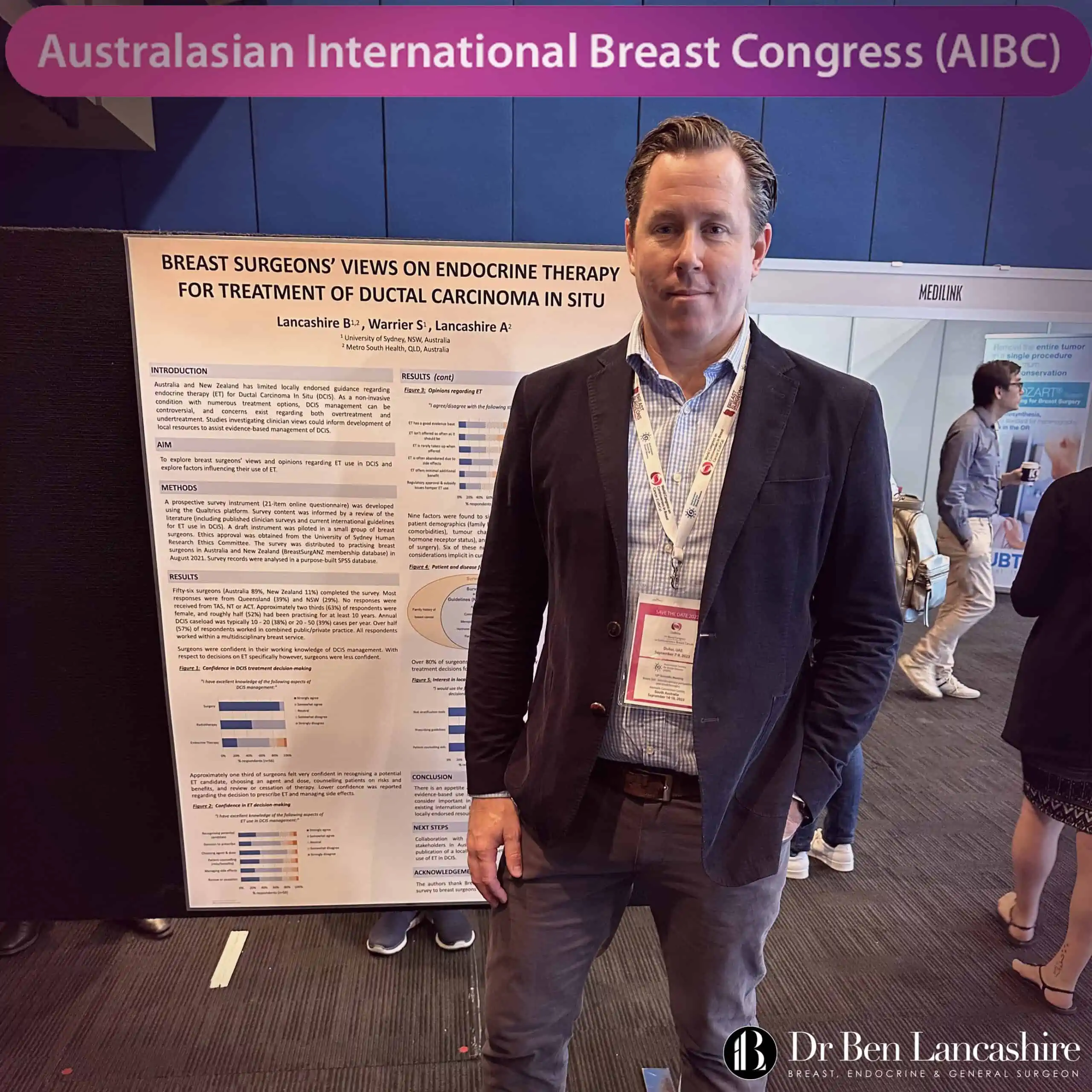 Dr Ben Lancashire at the Australian International Breast Congress